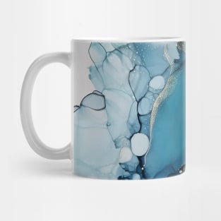 Aqua Splash - Abstract Alcohol Ink Art Mug